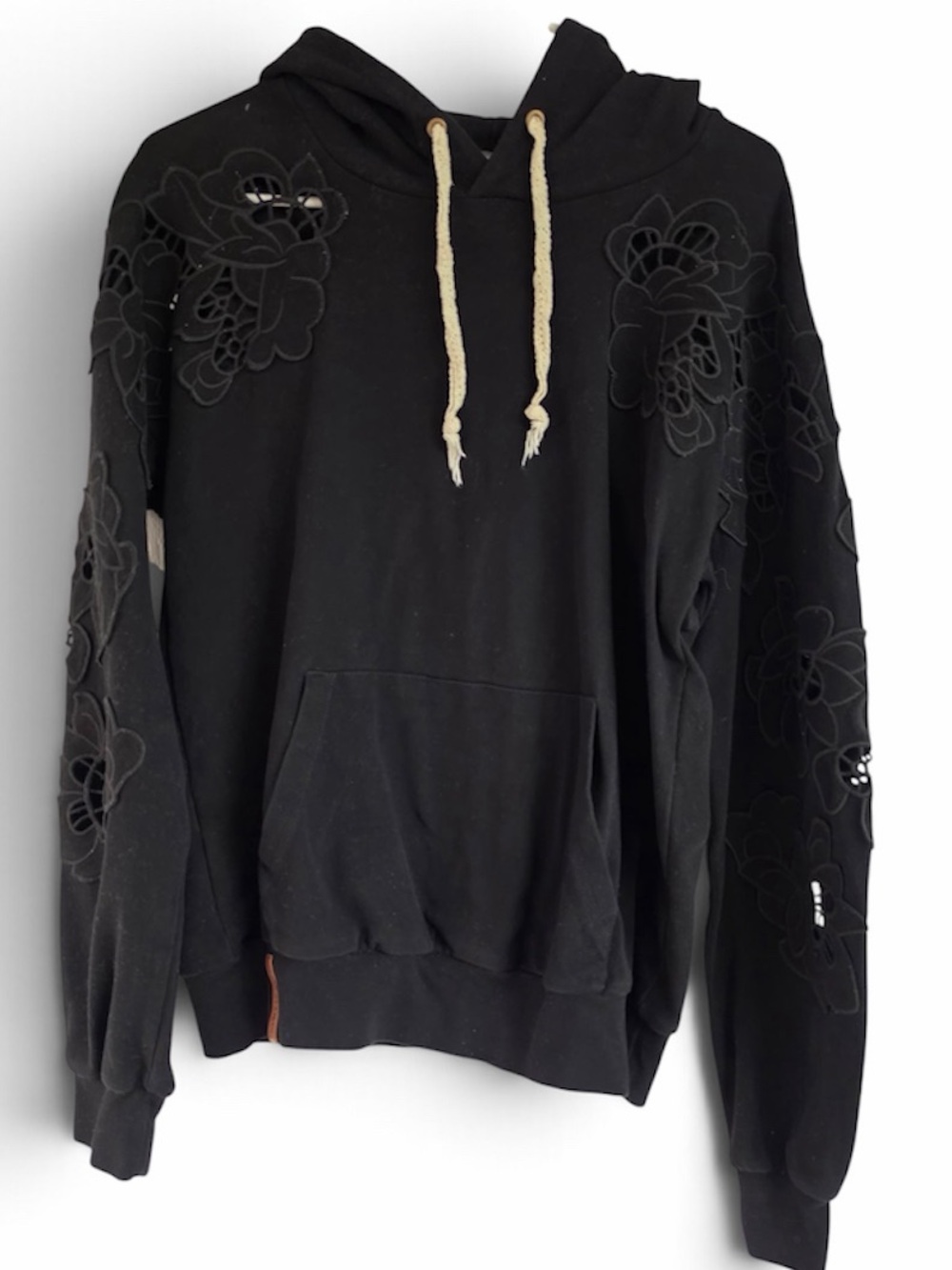 AMPERSAND AVE University Hoodie in Love Story Black- Size S